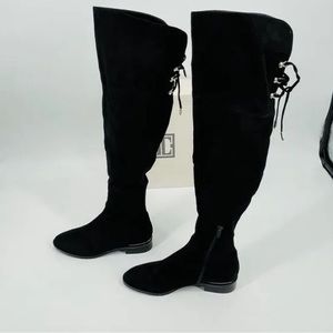 Ivanka Trump Faux Suede Over-The-Knee Boots Size 10